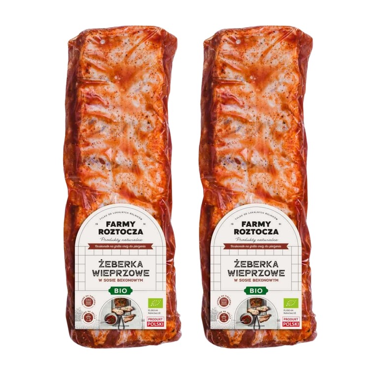 Żeberka w sosie bekonowym BIO, 2 szt., Farmy Roztocza